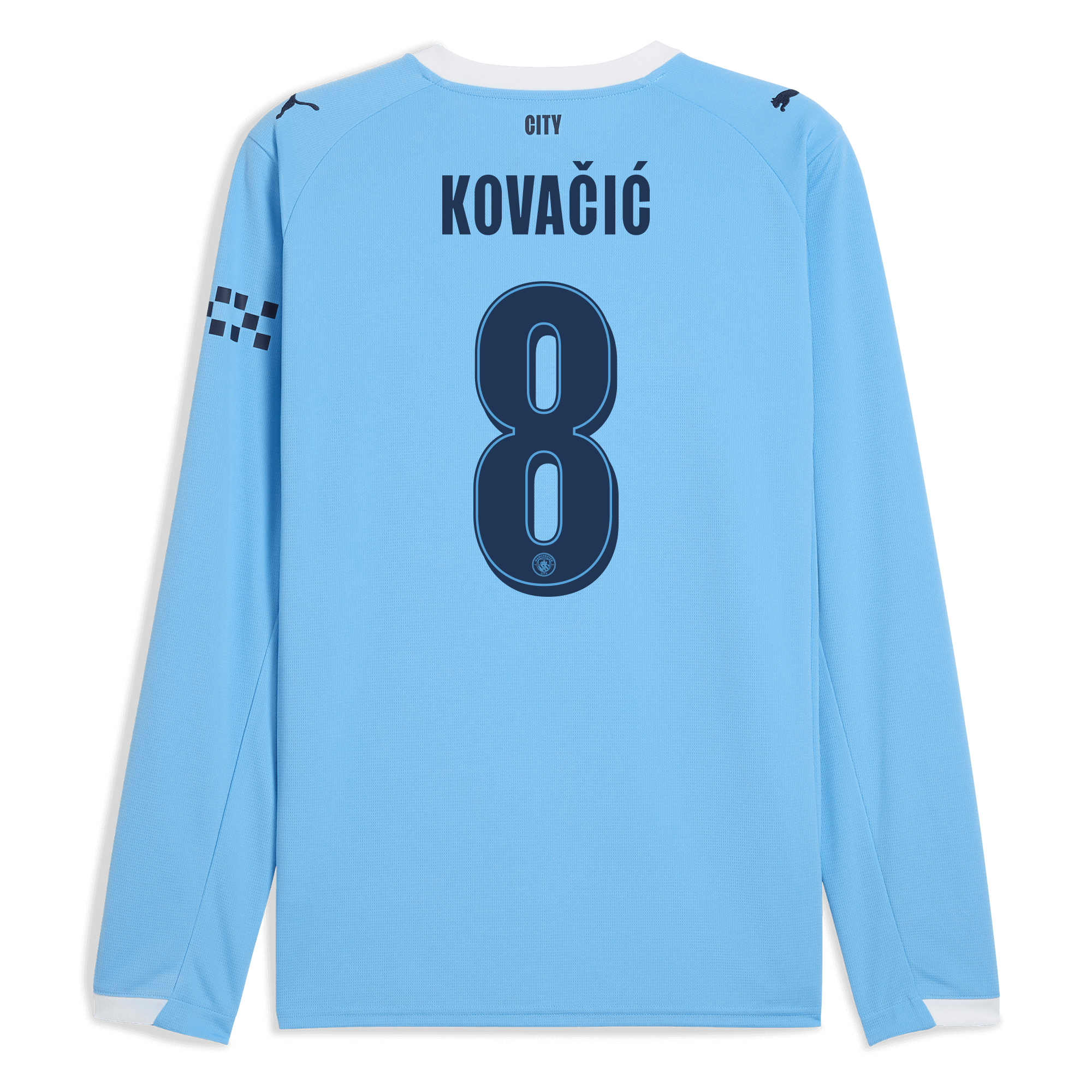 Manchester City manchester city man city home jersey 202526 long sleeve with kovaČiĆ 8 printing Shirts - Official Store