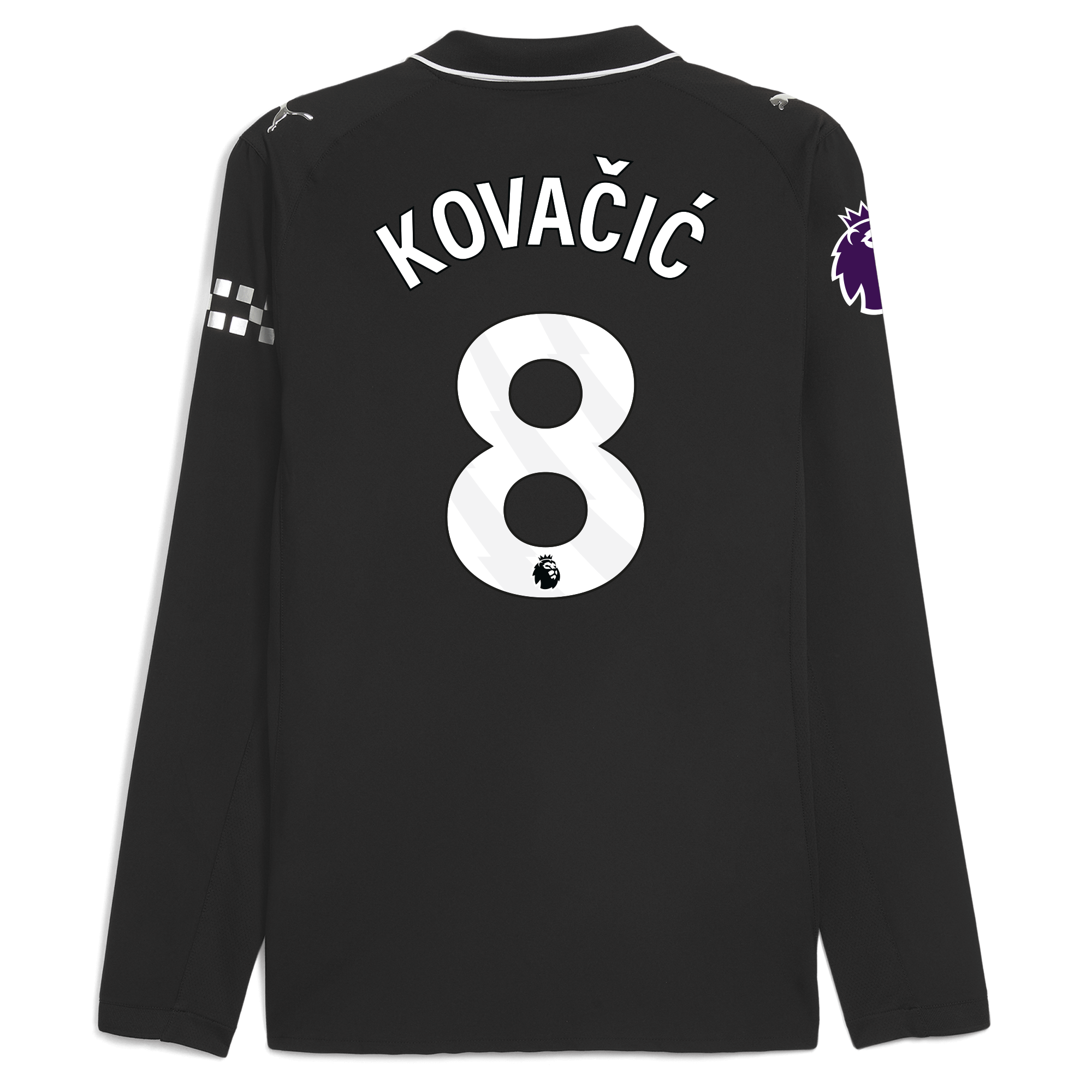 Manchester City manchester city premier league away authentic jersey 202526 long sleeve with kovaČiĆ 8 printing Shirts - Official Store