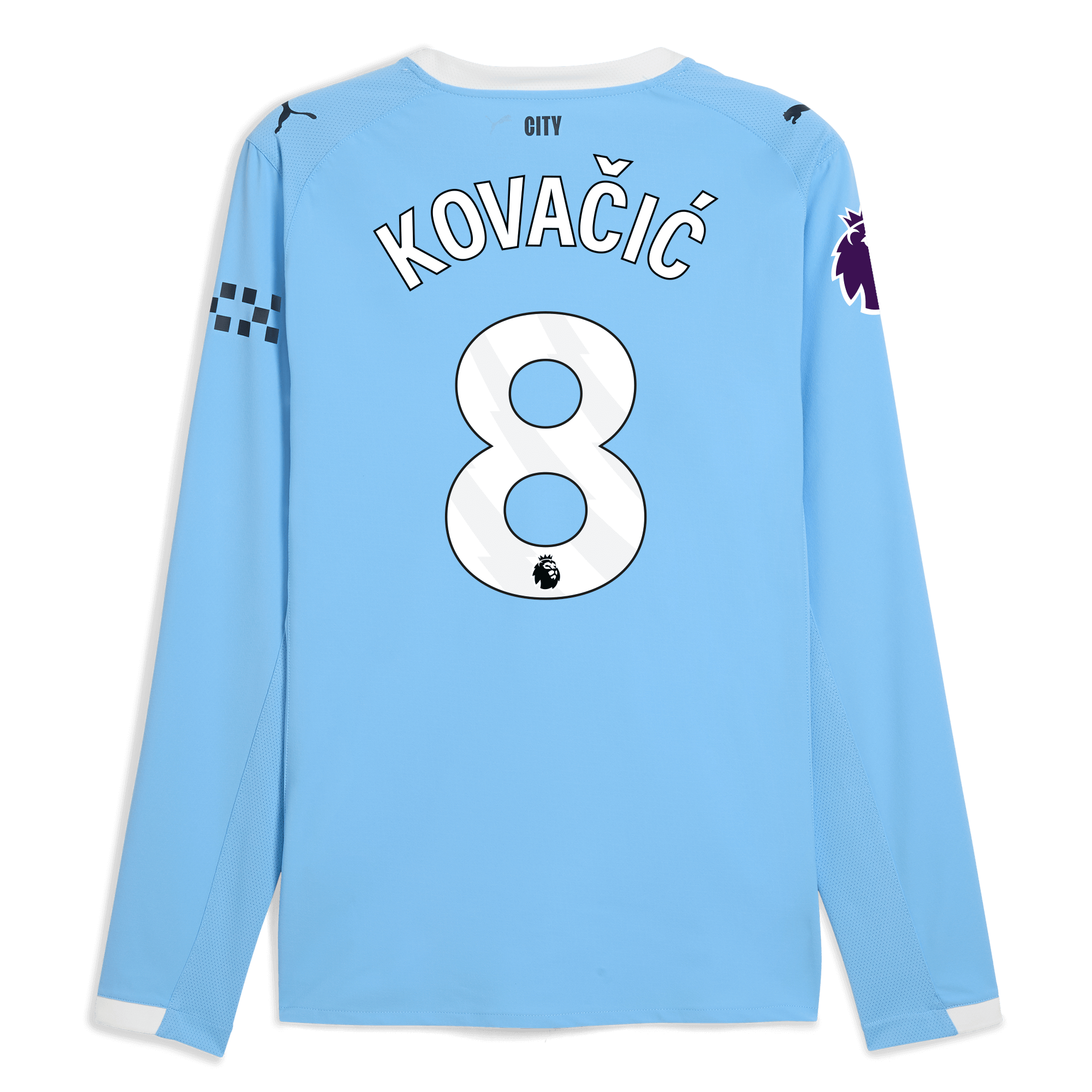 Manchester City manchester city premier league home authentic jersey 202526 long sleeve with kovaČiĆ 8 printing Shirts - Official Store