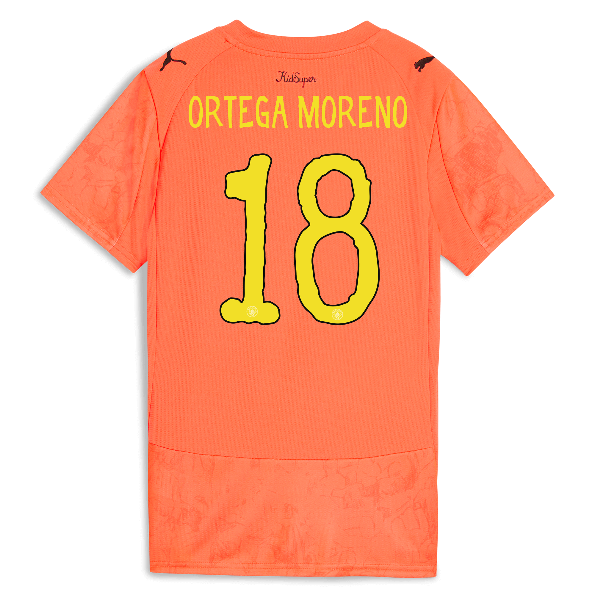 Manchester City womens manchester city gk kidsuper jersey orange 202526 with ortega moreno 18 printing Shirts - Official Store
