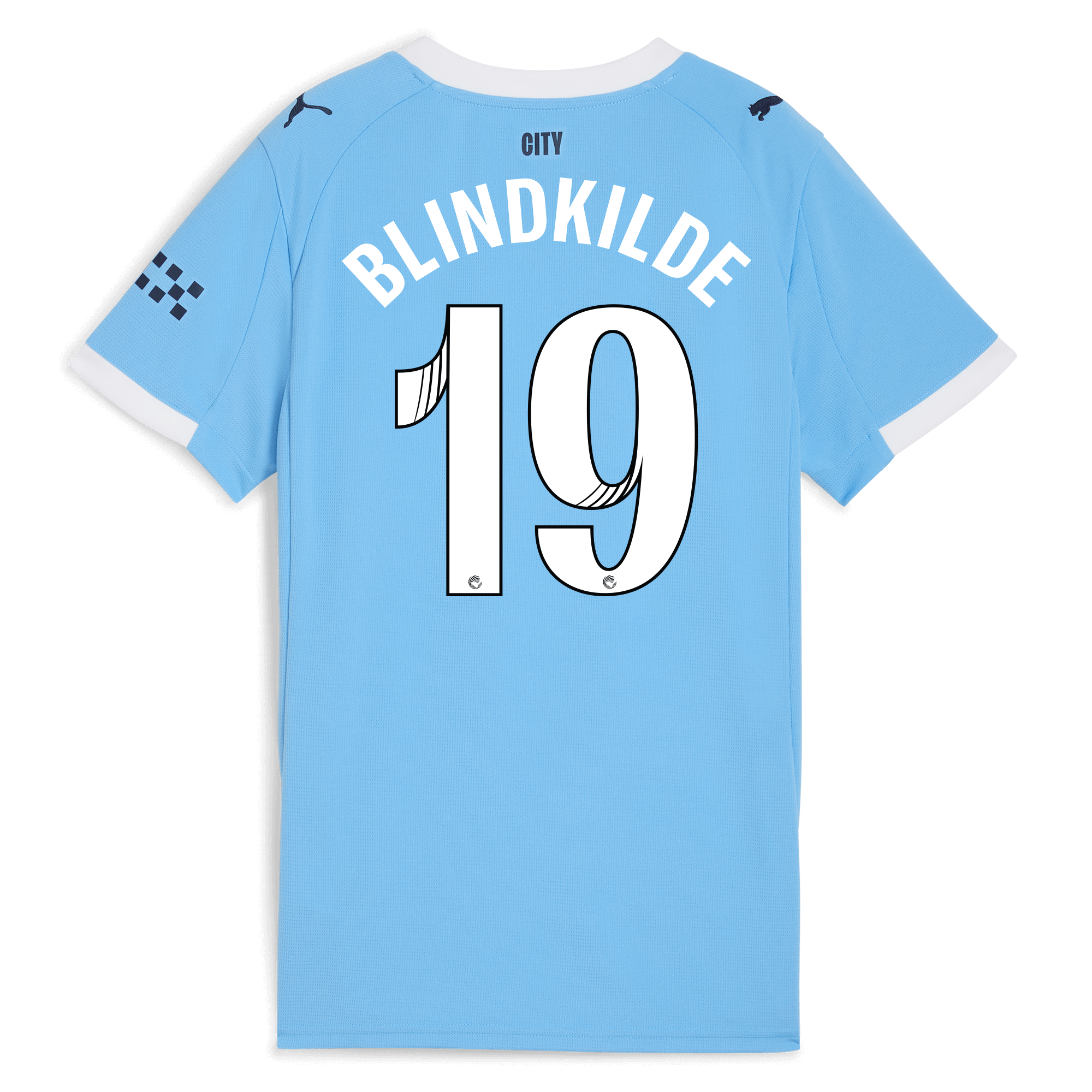 Manchester City womens manchester city home jersey 202526 with blindkilde 19 printing Shirts - Official Store