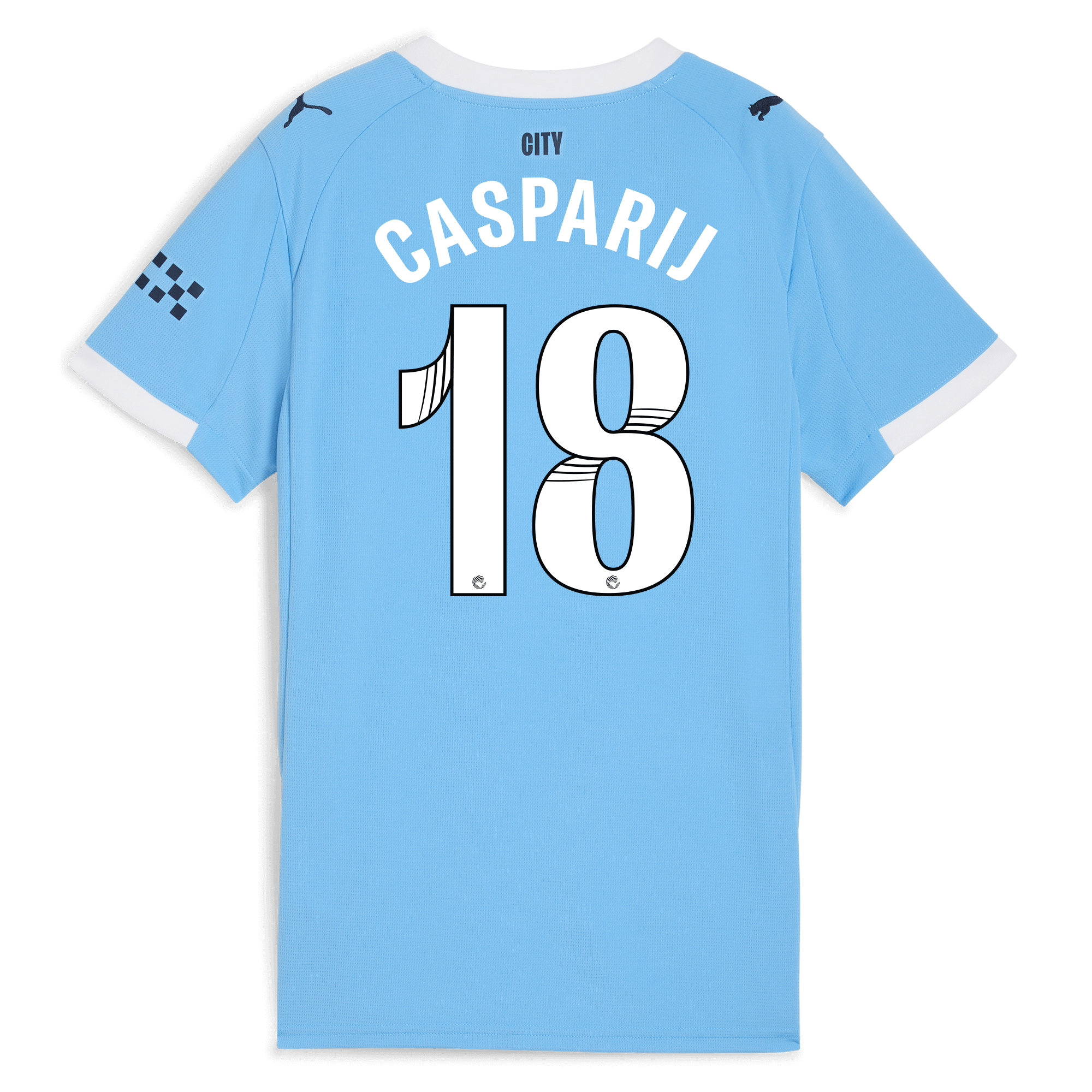 Manchester City womens manchester city home jersey 202526 with casparij 18 printing Shirts - Official Store