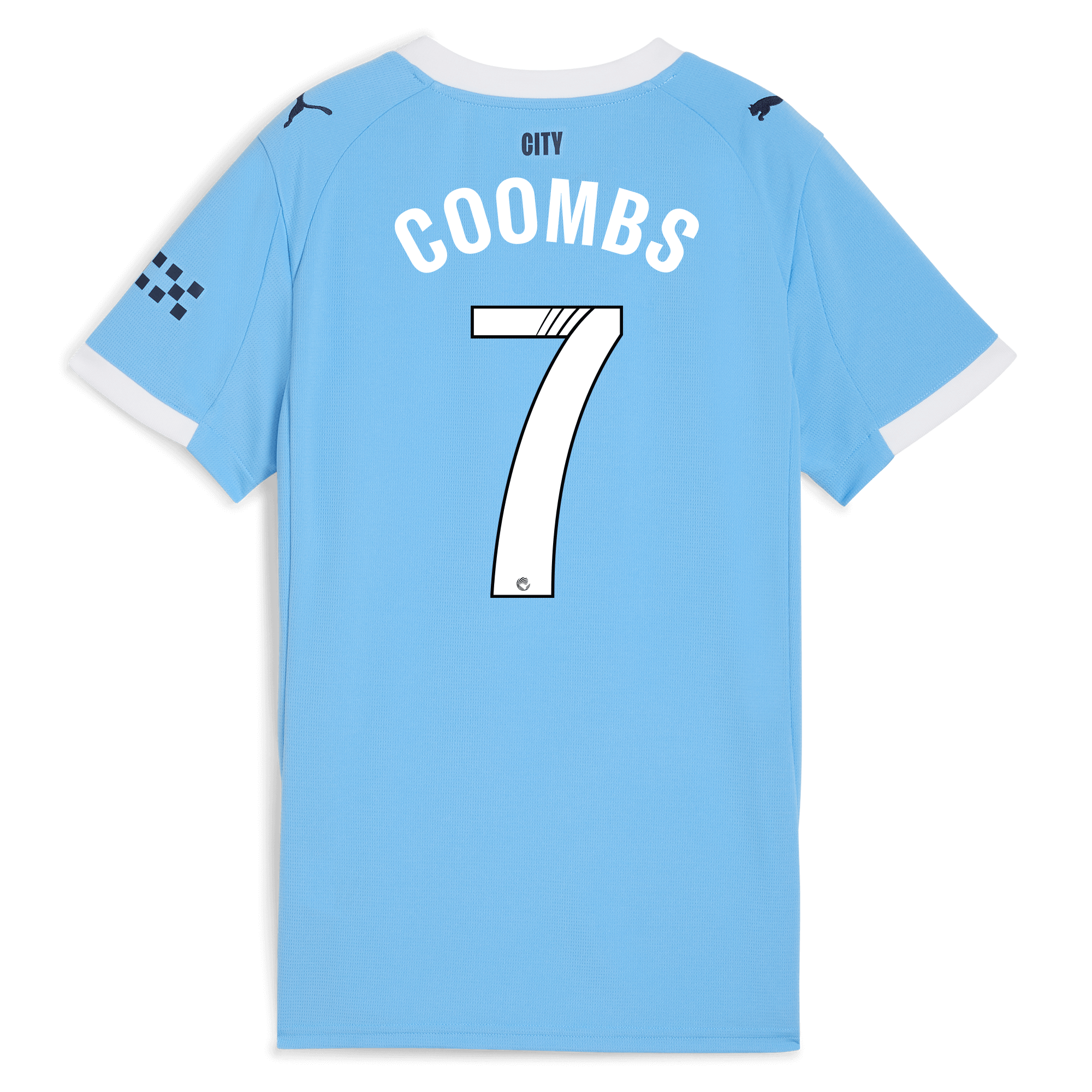 Manchester City womens manchester city home jersey 202526 with coombs 7 printing Shirts - Official Store
