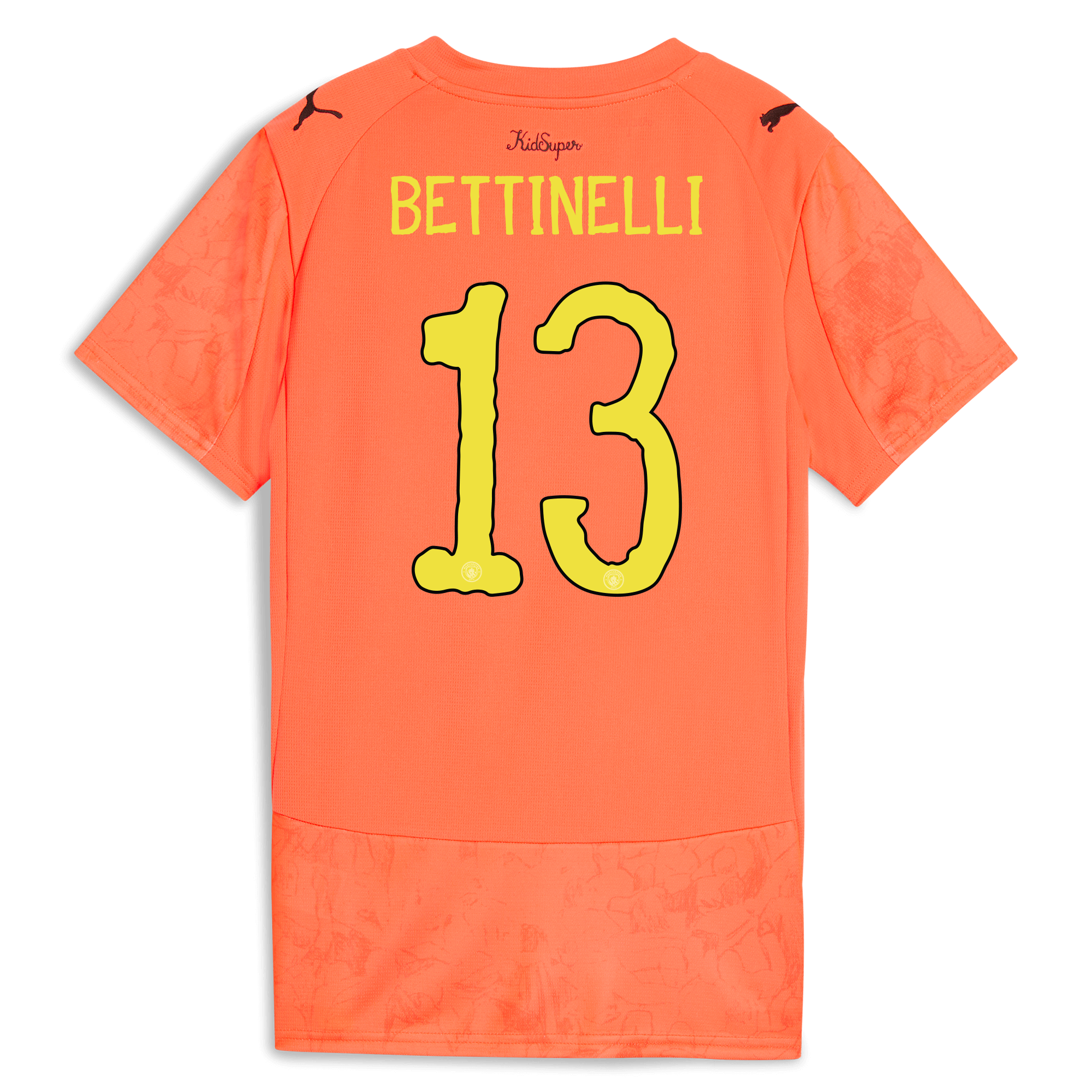 Manchester City womens manchester city kidsuper jersey orange 202526 with bettinelli 13 printing Shirts - Official Store